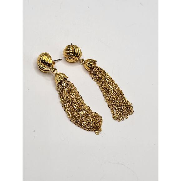 Vintage Lightweight Dangle Earrings Silver Tone Modern Retro Style - Picture 2 of 7